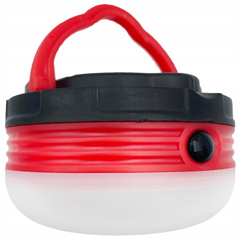 Lampa Turystyczna Led Biwakowa Z Magnesem Uchwytem Mocna Czerwona