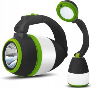 Lampa Turystyczna Led Latarka Kempingowa Powerbank Mocna Czarna