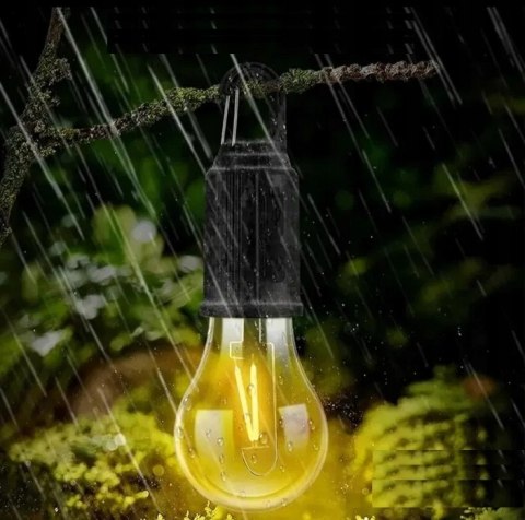Lampa Turystyczna Żarówka Kempingowa Led Ściemniana + Kabel Na Wycieczkę
