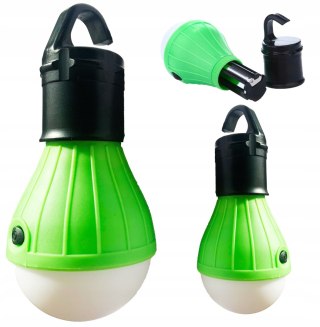 Lampka Lampa Turystyczna Led Żarówka Namiot Biwak Zielona Mocna