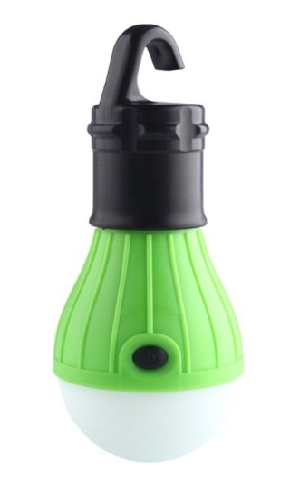 Lampka Latarka Wisząca Led Namiot Camping Baterie Zielona Mocna