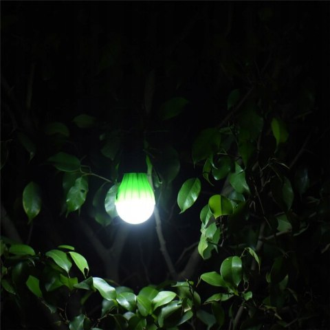 Lampka Latarka Wisząca Led Namiot Camping Baterie Zielona Mocna