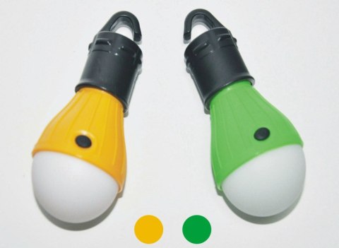 Lampka Latarka Wisząca Led Namiot Camping Baterie Zielona Mocna