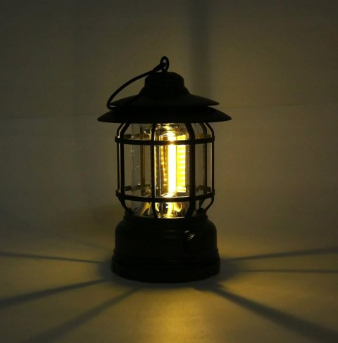 Lampka Turystyczna Latarka Kempingowa Led Cob Usb Aku Latarnia Uchwyt Zd133