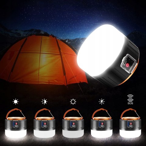 Lampka Turystyczna Latarka Kempingowa Solarna Led Mocna Ekologiczna