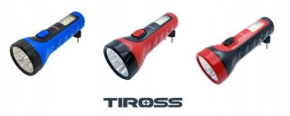 Latarka Akumulatorowa Led Tiross Ts-2228 Czerwona, 2 Tryby, 120M Zasięgu