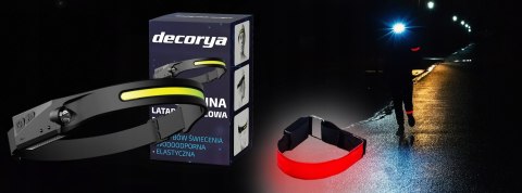 Latarka Czołowa Decorya Flex 350 Lm, Wodoodporna, Akumulator, 5 Trybów