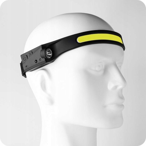 Latarka Czołowa Led Usb Czołówka Wodoodporna Mocna Czarna Na Głowę