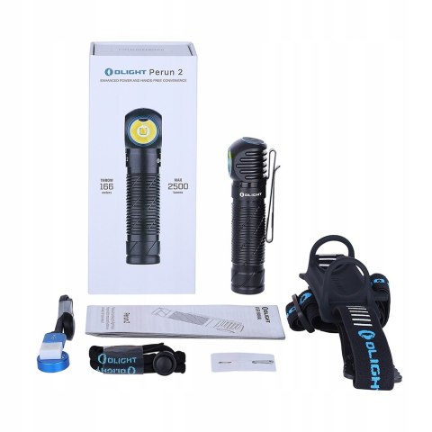 Latarka Czołowa Olight Perun 2 Cool White + Opaska I Akumulator 4000 Mah