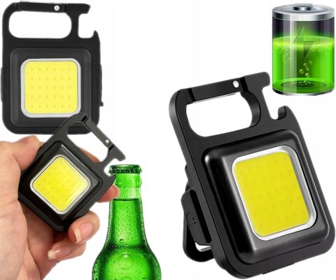 Mocna Lampa Halogen Akumulatorowa 6W1 Cob 500Lm - Otwieracz,!
