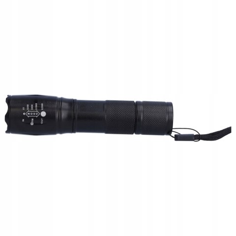 Mocna Latarka Wojskowa Taktyczna Akumulatorowa Led 1000Lm Zoom + Etui