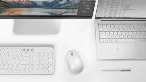 Mysz Xiaomi Dual Wireless+Bluetooth Cicha Macbook Biała Mocna