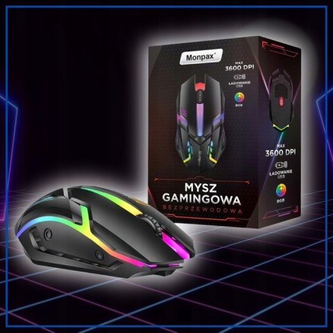 Myszka Gamingowa Mysz Dla Graczy Bezprzewodowa Komputerowa Led Rgb 3600 Dpi