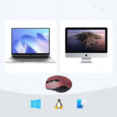 Ugreen Mysz Optyczna Myszka Bezprzewodowa Usb 2.4Ghz Bluetooth 5.0 4000 Dpi