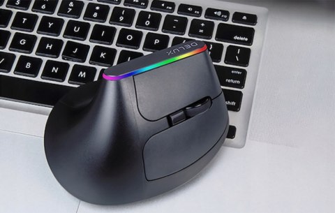 Bezprzewodowa Mysz Pionowa Delux M618db Bluetooth 2.4G 4000Dpi Rgb
