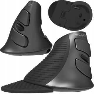 Bezprzewodowa Myszka Pionowa Delux M618g Db Bluetooth Ergonomiczna Czarna