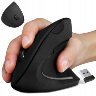 Mysz Ergonomiczna Pionowa Wertykalna Bezprzewodowa Mocna Czarna