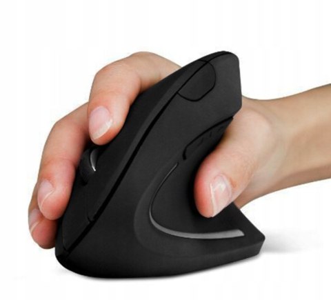 Mysz Ergonomiczna Pionowa Wertykalna Bezprzewodowa Mocna Czarna