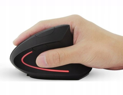 Mysz Ergonomiczna Pionowa Wertykalna Bezprzewodowa Mocna Czarna