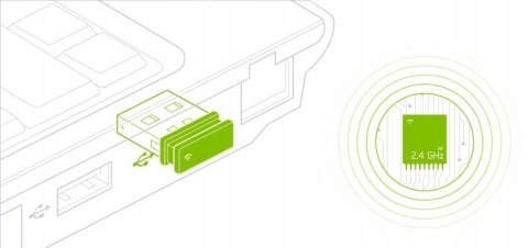 Mysz Myszka Bezprzewodowa Tracer 2,4Ghz 1600Dpi Usb Nano Mocna
