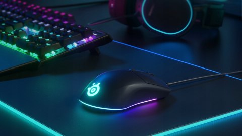 Mysz Steelseries Rival 3 Gaming Rgb Usb Przewodowa Mocna Czarna