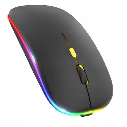 Myszka Bezprzewodowa Do Laptopa Komputera Podświetlana Rgb Cicha Akumulator