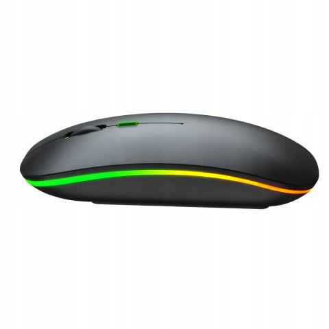 Myszka Bezprzewodowa Do Laptopa Komputera Podświetlana Rgb Cicha Akumulator