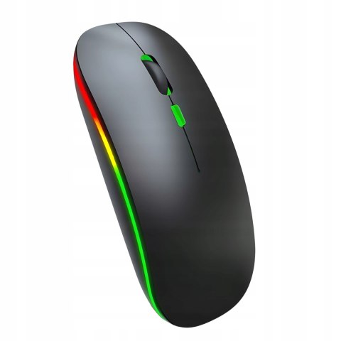 Myszka Bezprzewodowa Do Laptopa Komputera Podświetlana Rgb Cicha Akumulator