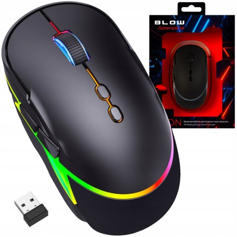 Myszka Bezprzewodowa Gamingowa Komputerowa Podświetlana Cicha Ergonomiczna