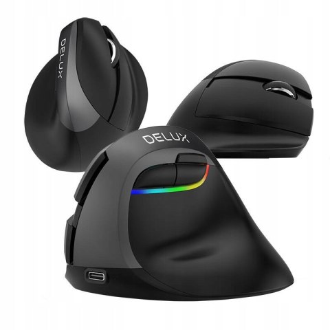 Myszka Bezprzewodowa Pionowa Delux M618mini Ergonomiczna Mysz Bt 2.4G