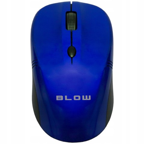 Myszka Mysz Optyczna Bezprzewodowa Niebieska Ergonomiczna Cichy Klik 2.4Ghz