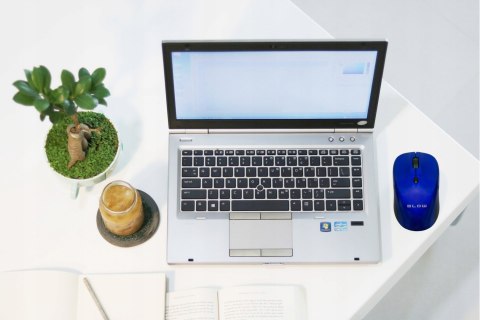 Myszka Mysz Optyczna Bezprzewodowa Niebieska Ergonomiczna Cichy Klik 2.4Ghz
