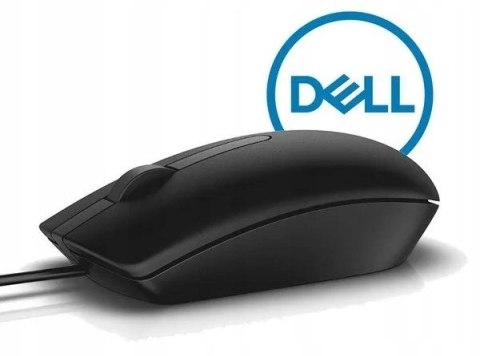Nowa Czarna Mysz Optyczna Dell Ms116 Usb 1000Dpi Mocna Myszka