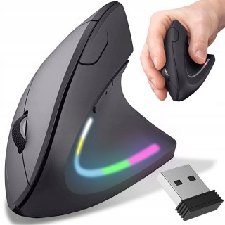 Pionowa Mysz Wertykalna Myszka Bezprzewodowa Ergonomiczna Do Komputera Pc