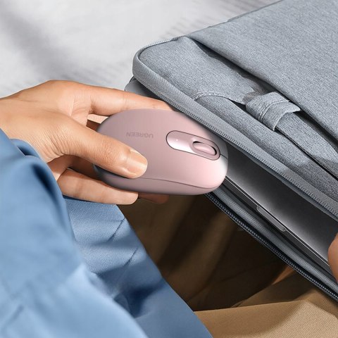 Ugreen Różowa Mysz Myszka Bezprzewodowa Optyczna Usb Z Adapterem 2.4Ghz