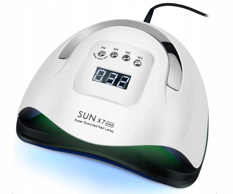 Lampa Do Paznokci Uv Dual Led Sun X7 Max 180W Mocna Biała Ultrafiolet