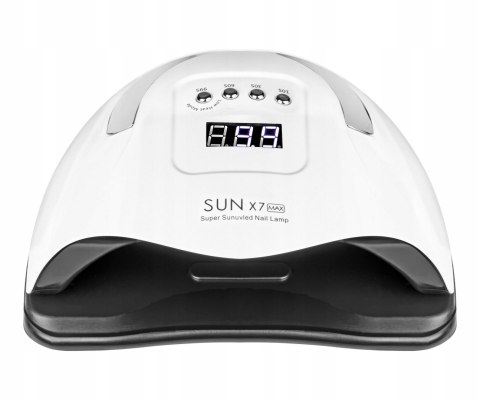 Lampa Do Paznokci Uv Dual Led Sun X7 Max 180W Mocna Biała Ultrafiolet