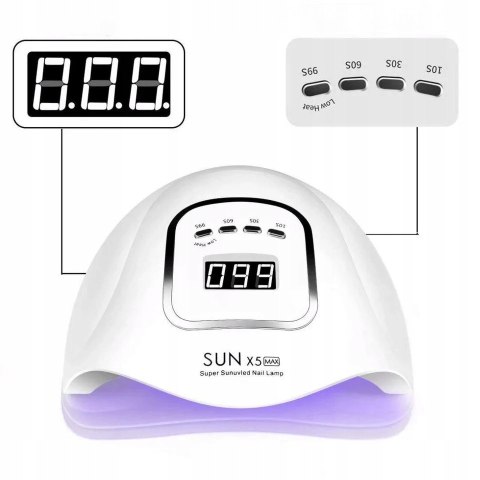 Lampa Do Paznokci Uv Led 180W Do Hybryd Żeli Mocna Hybrydy Sun X5 Max Lcd