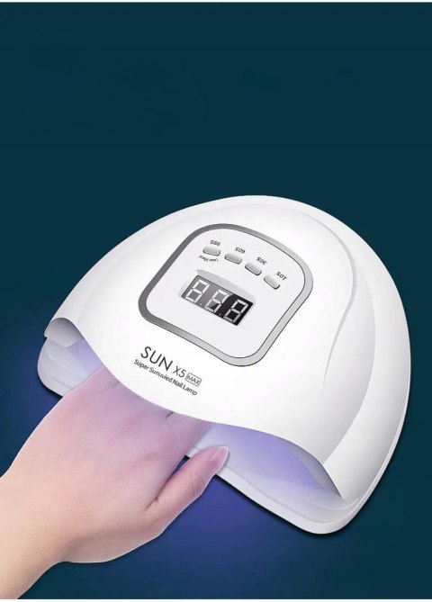 Lampa Do Paznokci Uv Led 180W Do Hybryd Żeli Mocna Hybrydy Sun X5 Max Lcd