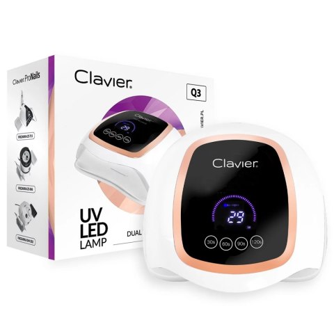 Lampa Do Paznokci Żeli Hybryd Clavier Uv Led 168W Mocna Biała