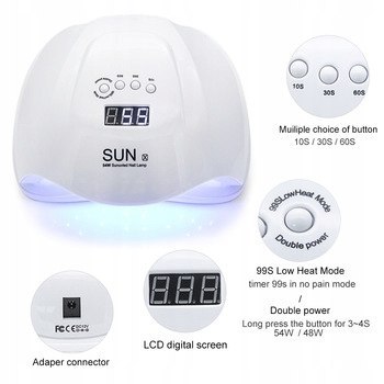 Lampa Sunnail X 54W Super Mocna I Szybka Mocna Biała Ultrafiolet