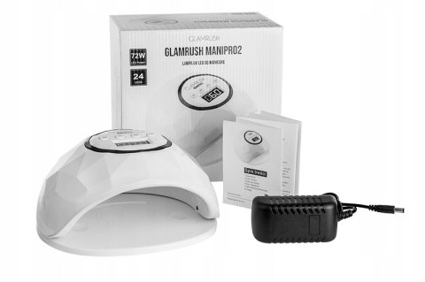Lampa Uv Led 86W Do Hybryd Paznokci Gr Manipro2 Biała Glamrush