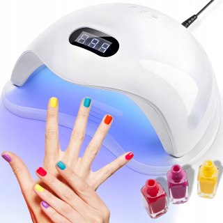 Lampa Uv Led Do Paznokci Mocna 48W Hybrydy Żele Dual Suszarka Pedicure