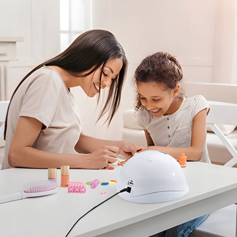 Lampa Uv Led Do Paznokci Mocna 48W Hybrydy Żele Dual Suszarka Pedicure