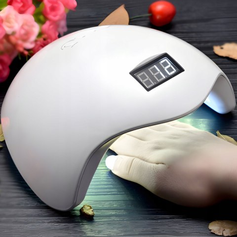 Lampa Uv Led Do Paznokci Mocna 48W Hybrydy Żele Dual Suszarka Pedicure