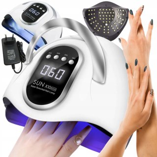 Mocna Lampa Do Paznokci Hybryd Żeli Uv Led Sun X10 Max Lcd Z Rączką 280W