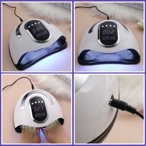 Mocna Lampa Do Paznokci Hybryd Żeli Uv Led Sun X10 Max Lcd Z Rączką 280W