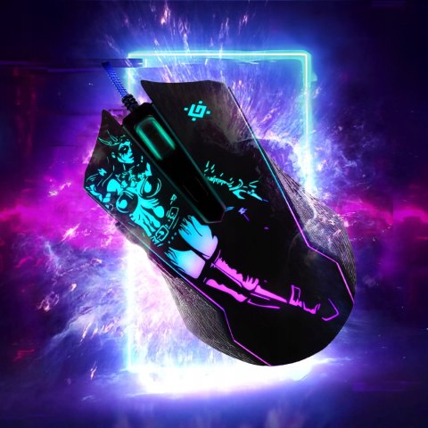 Mocna Myszka Gamingowa Mysz Dla Graczy Optyczna Przewodowa Led Rgb 3200 Dpi