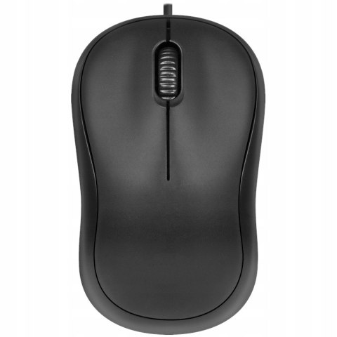 Mysz Myszka Komputerowa Biurowa Usb Do Laptopa Pc Mocna Czarna