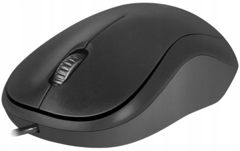Mysz Myszka Komputerowa Biurowa Usb Do Laptopa Pc Mocna Czarna